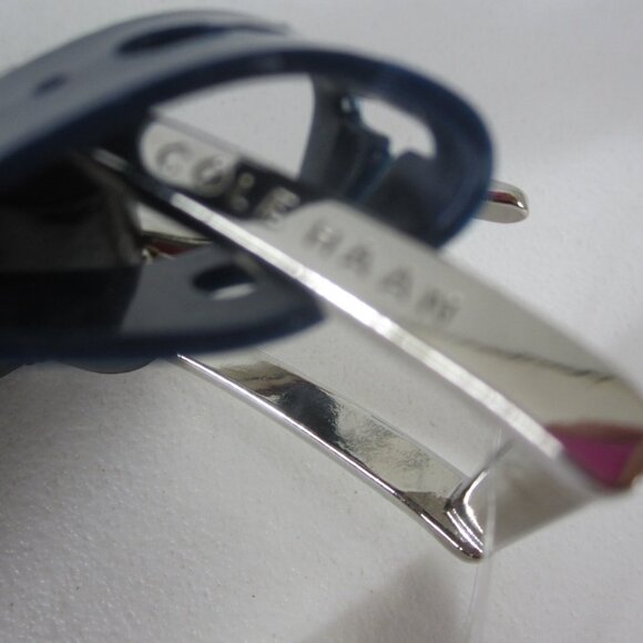 NEW Cole Haan Mens 30 Black Leather Dress Belt NWT $80 Silvertone Buckle Classic - Picture 4 of 11